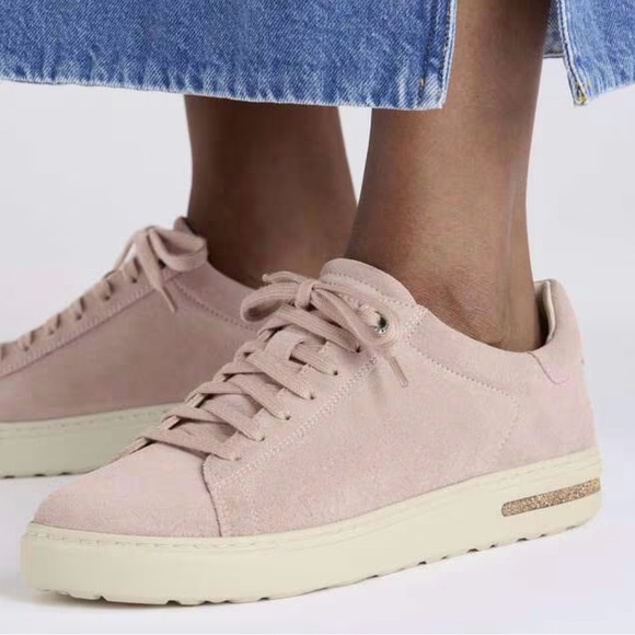 Women's Pink Suede Sneakers - Picture 4 of 8